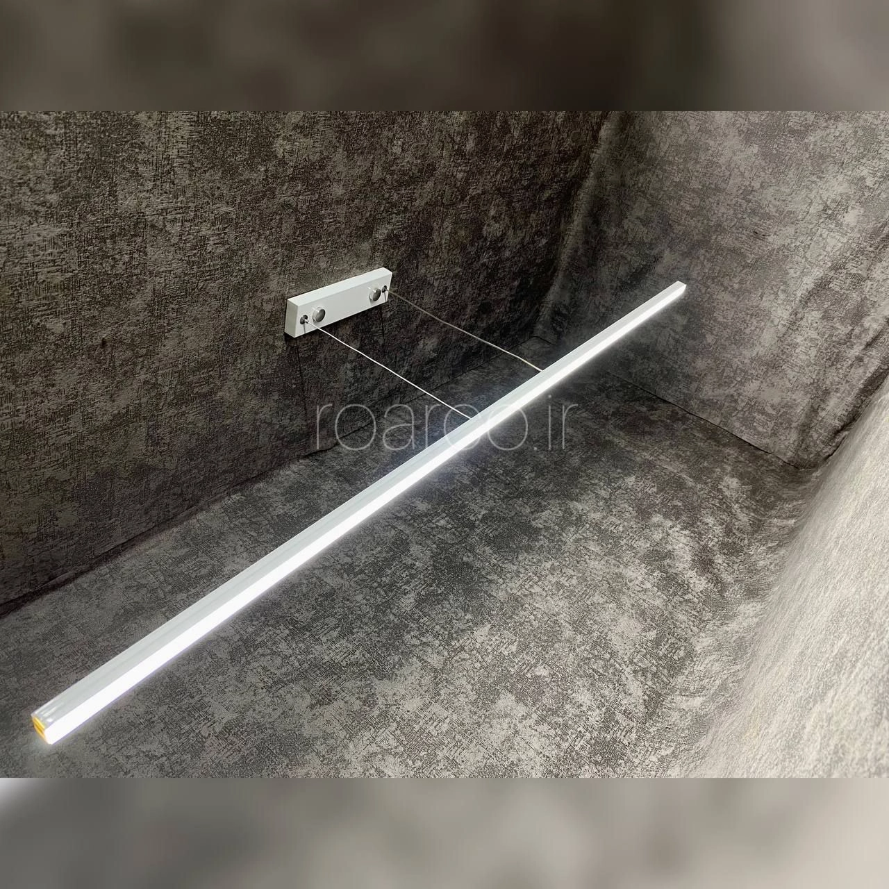 لوستر مدرن آویز خطی مدل برنا - 60 / سفید / آفتابی